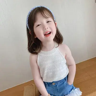 Girls' Blue Knitted Camisole Vest 2Yr Summer 2024 - Image 4