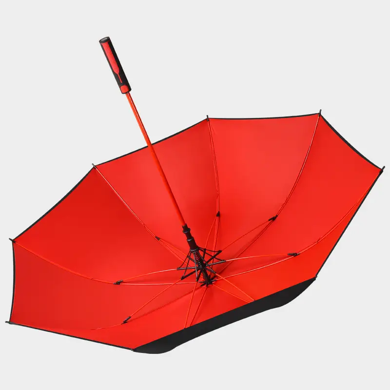 Double Handle Umbrella Black Full Fiber Long Pole Business Use - Image 9