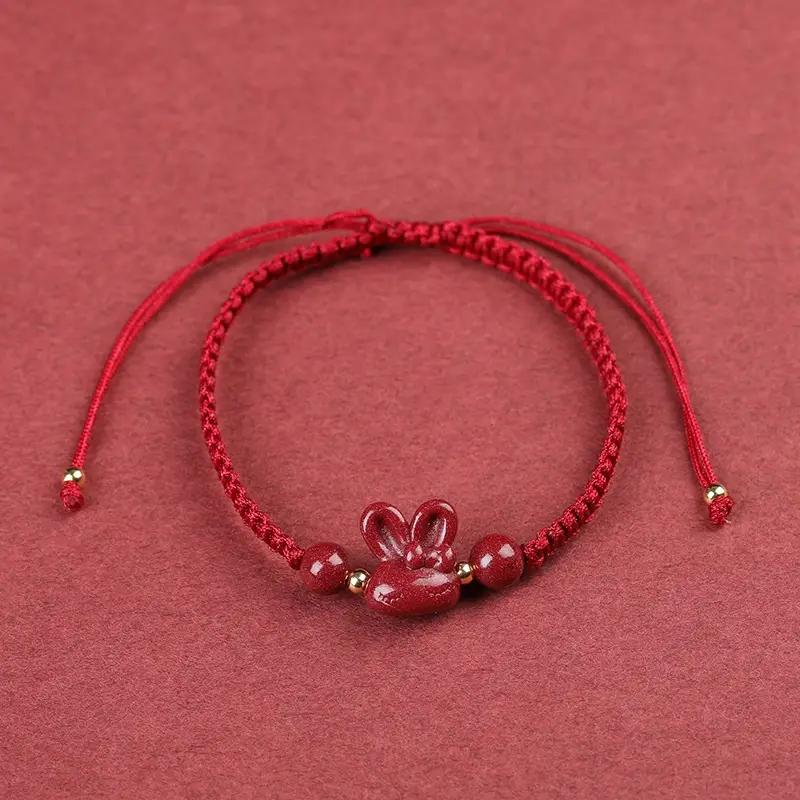Cinnabar Jade Rabbit Hand Rope Red Autumn Winter Gift — feature 6