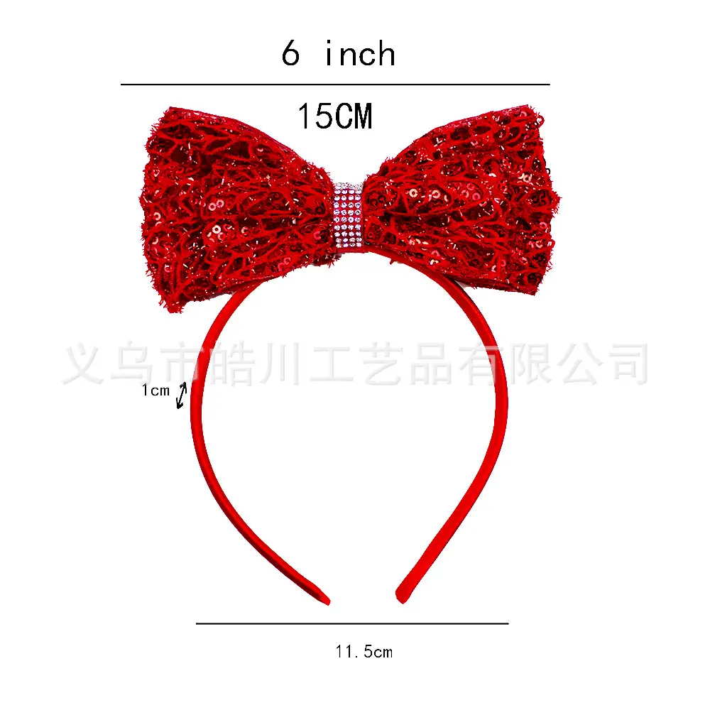 Purple Sequin Double-Bow Hairband for Girls - Image 15