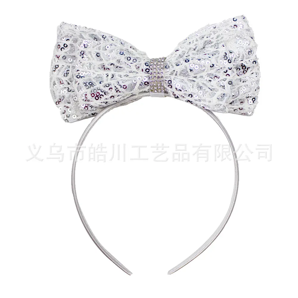 Purple Sequin Double-Bow Hairband for Girls - Image 12