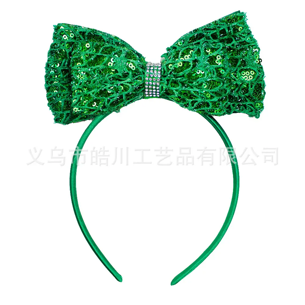 Purple Sequin Double-Bow Hairband for Girls - Image 6