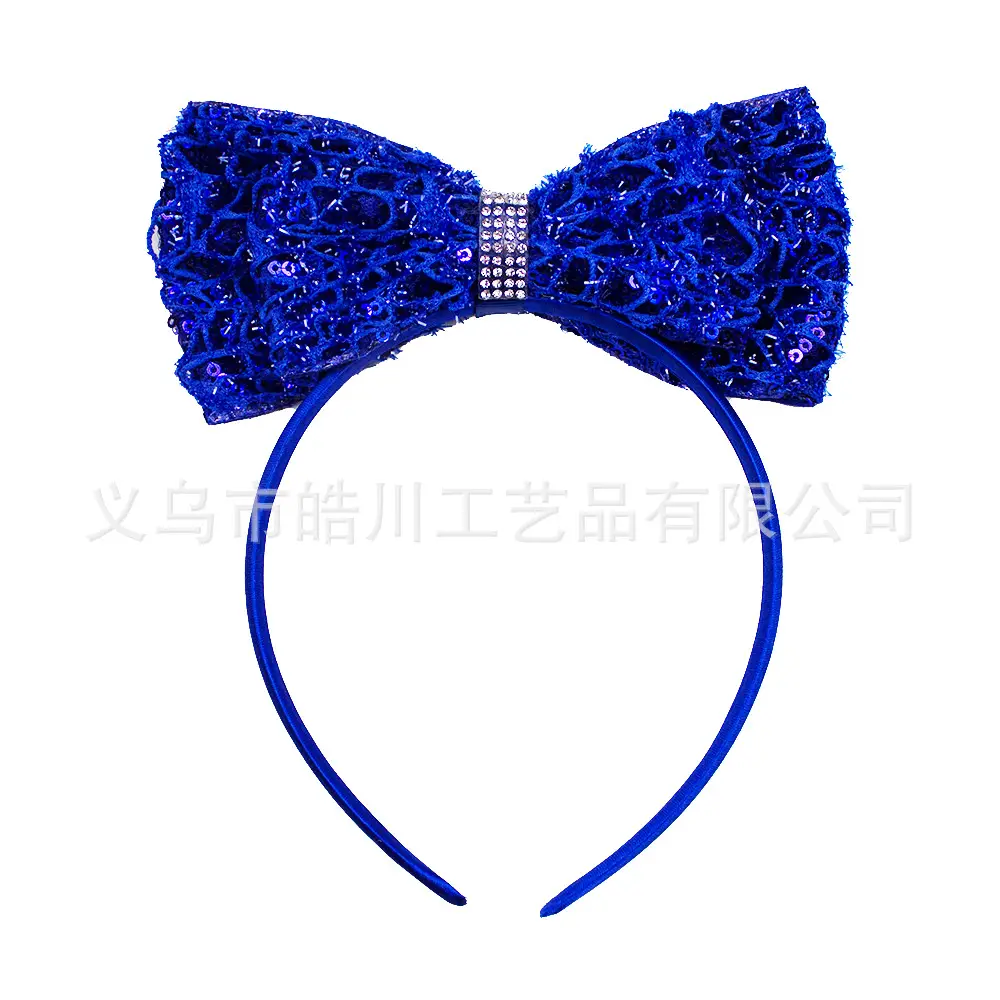 Purple Sequin Double-Bow Hairband for Girls - Image 7