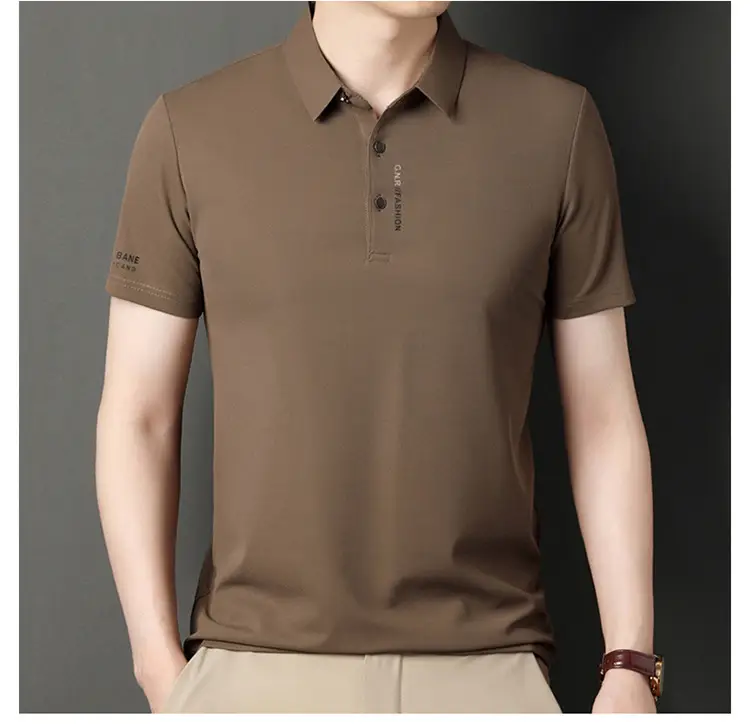 Men Navy Waffle Polo Shirt 2023 Summer — feature 18