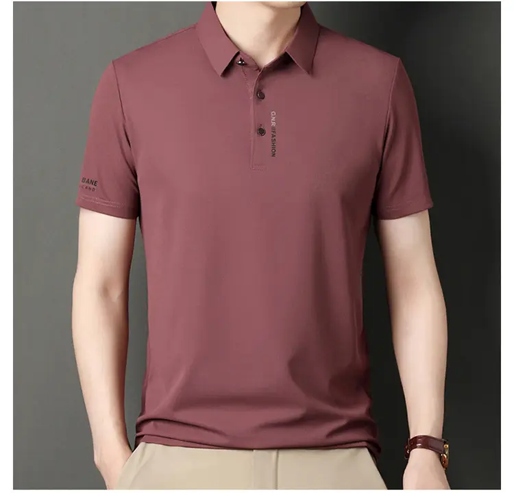 Men Navy Waffle Polo Shirt 2023 Summer — feature 21