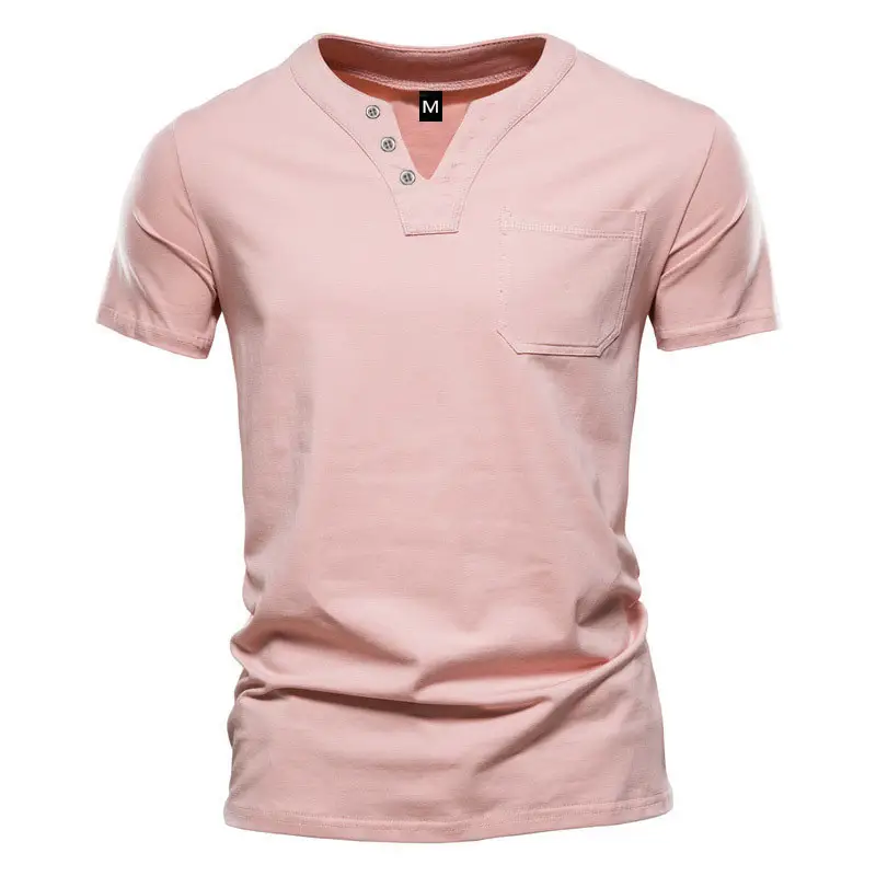 2023 V-Neck Short Sleeve Men T-Shirt White - Image 15