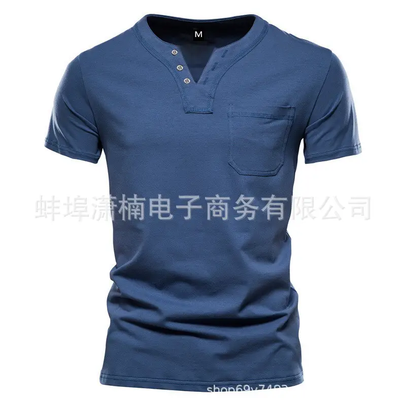 2023 V-Neck Short Sleeve Men T-Shirt White — feature 4