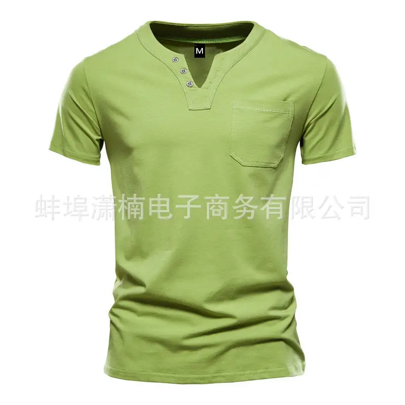 2023 V-Neck Short Sleeve Men T-Shirt White — feature 9