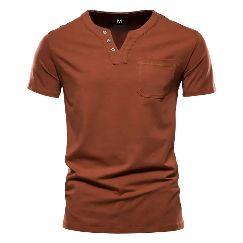 2023 V-Neck Short Sleeve Men T-Shirt White - Image 9