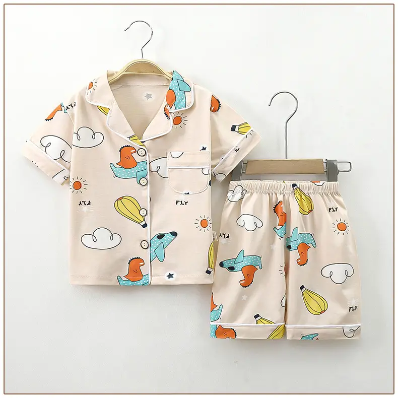 2024 Cotton Kids Pajamas Two-Piece Set Pink & Yellow Medium Large — feature 8