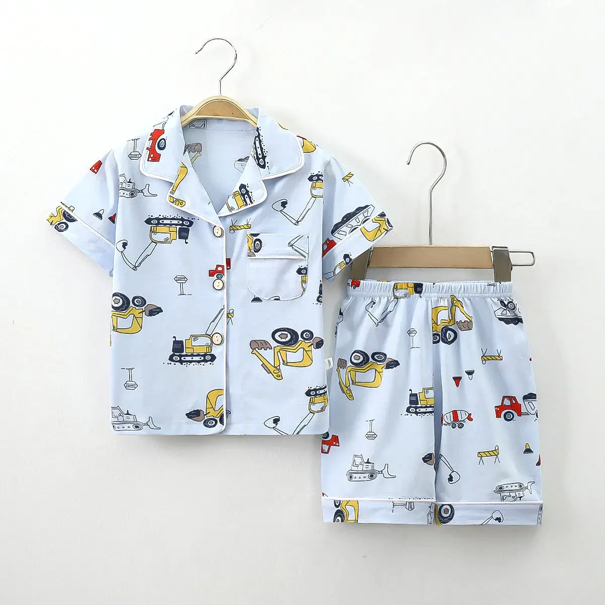 2024 Cotton Kids Pajamas Two-Piece Set Pink & Yellow Medium Large - Image 2