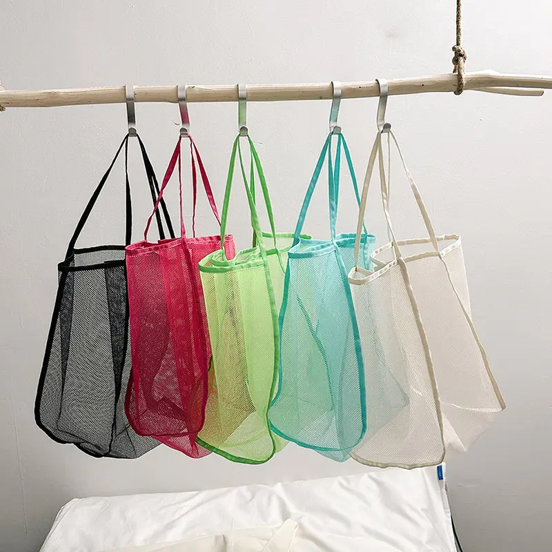 Women's Mesh Shoulder Bag Turquoise 2023 New - Image 7