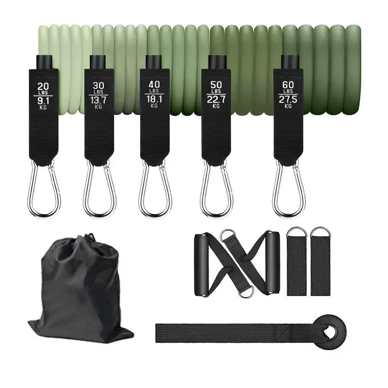 Amazon's Best-Selling 11-Piece Fitness Tension Rope Set Yoga Tensioner Men's Home Resistance Band Training Rope