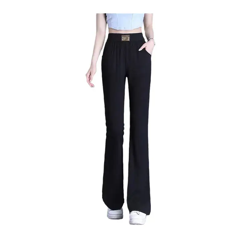 Women Ice Silk Flared Pants Summer 2023 - Image 9