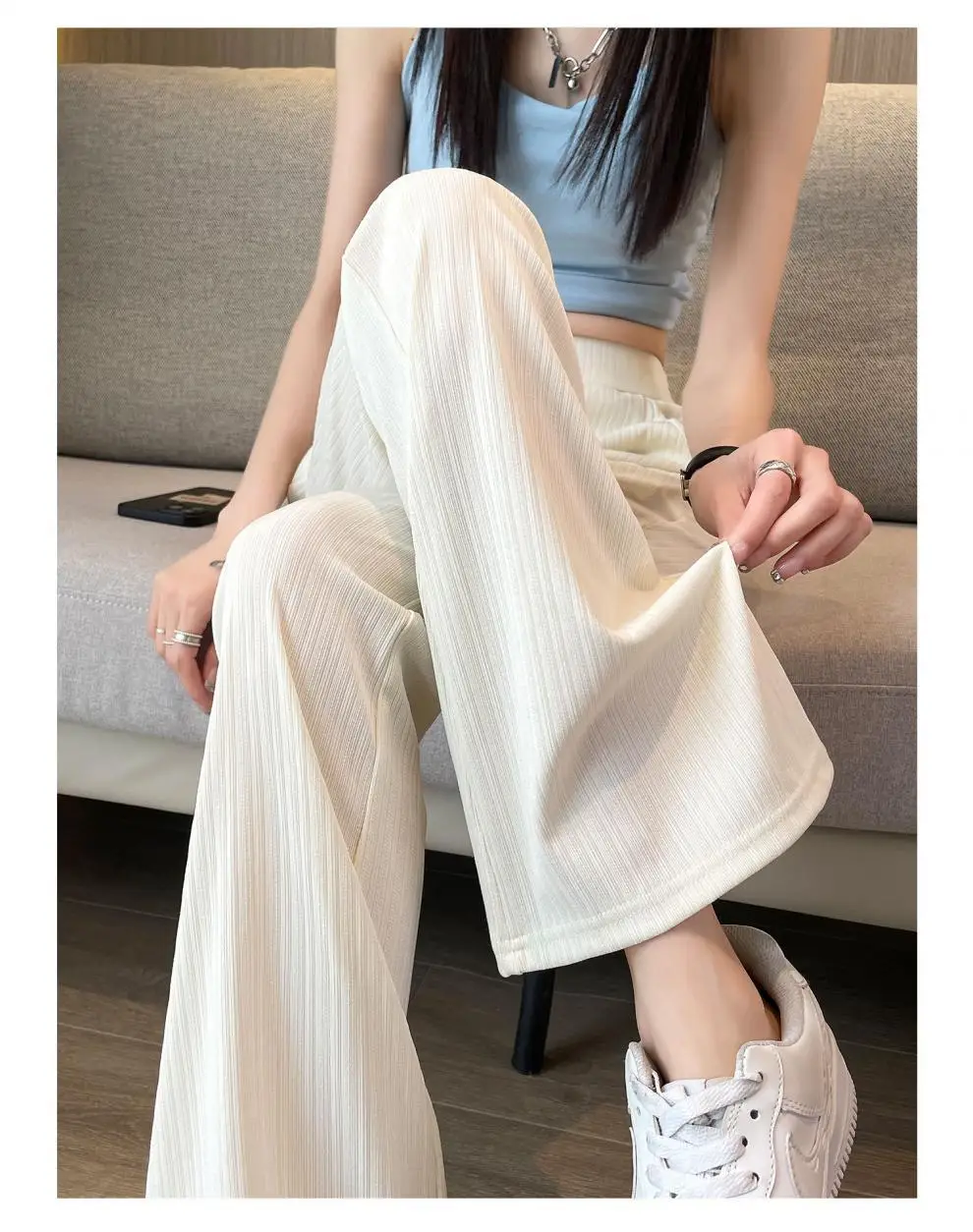 Women Ice Silk Flared Pants Summer 2023 — feature 18