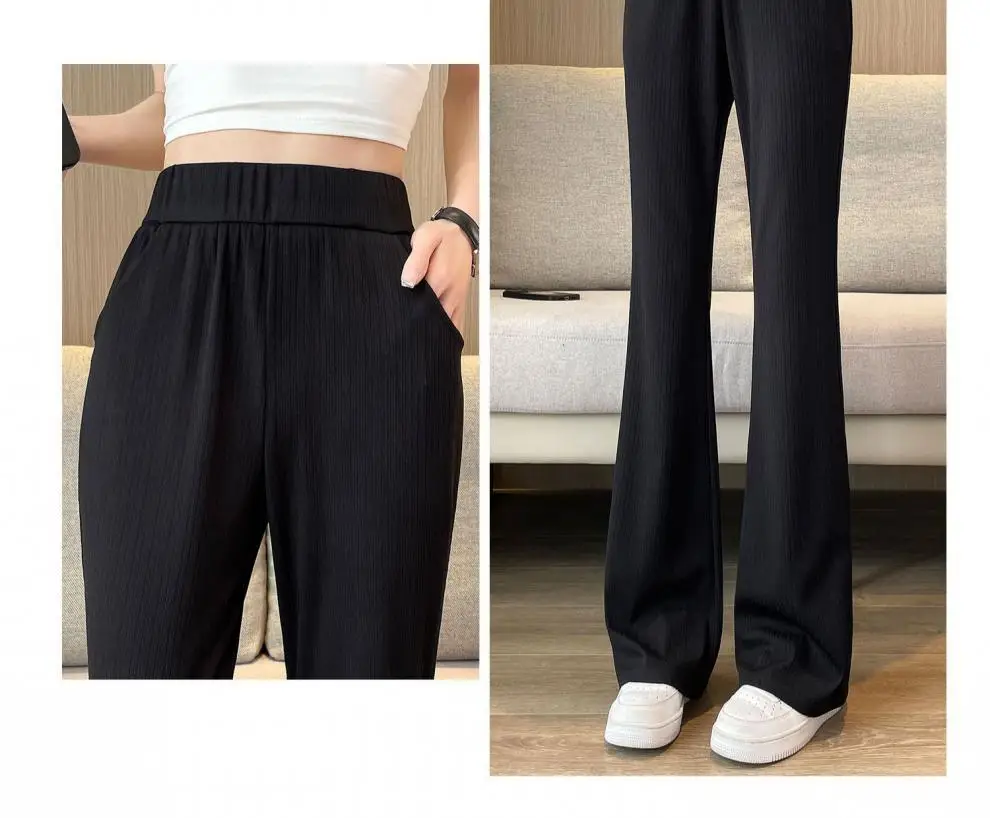 Women Ice Silk Flared Pants Summer 2023 — feature 20