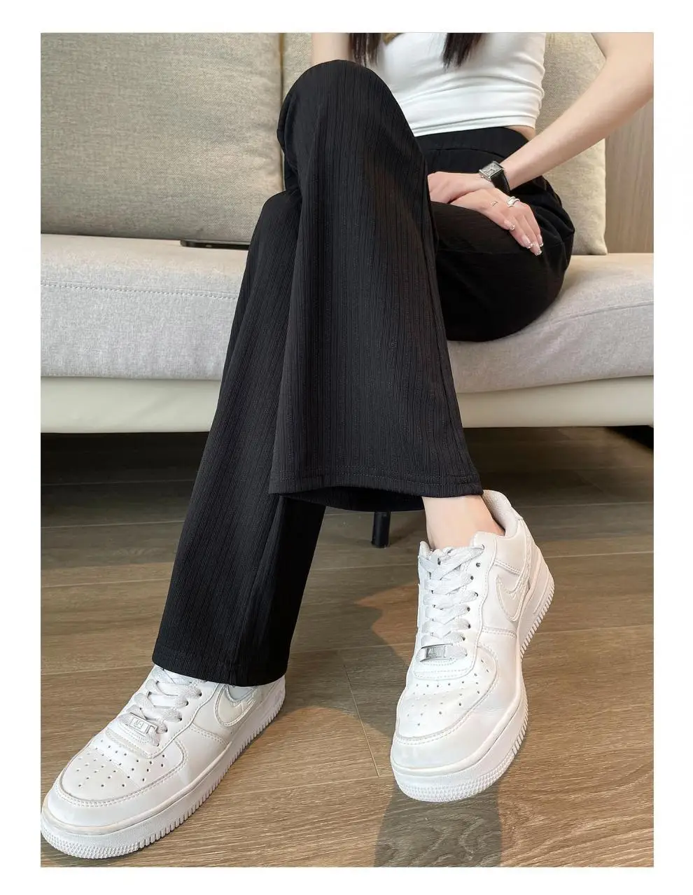 Women Ice Silk Flared Pants Summer 2023 — feature 23