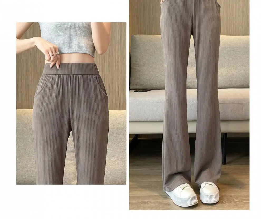 Women Ice Silk Flared Pants Summer 2023 — feature 25