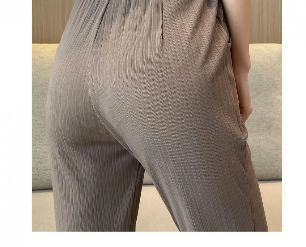 Women Ice Silk Flared Pants Summer 2023 — feature 27