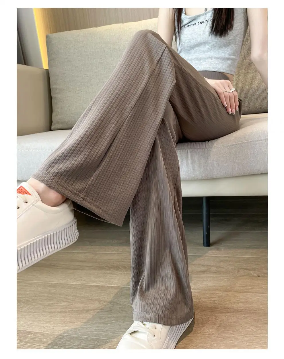 Women Ice Silk Flared Pants Summer 2023 — feature 28