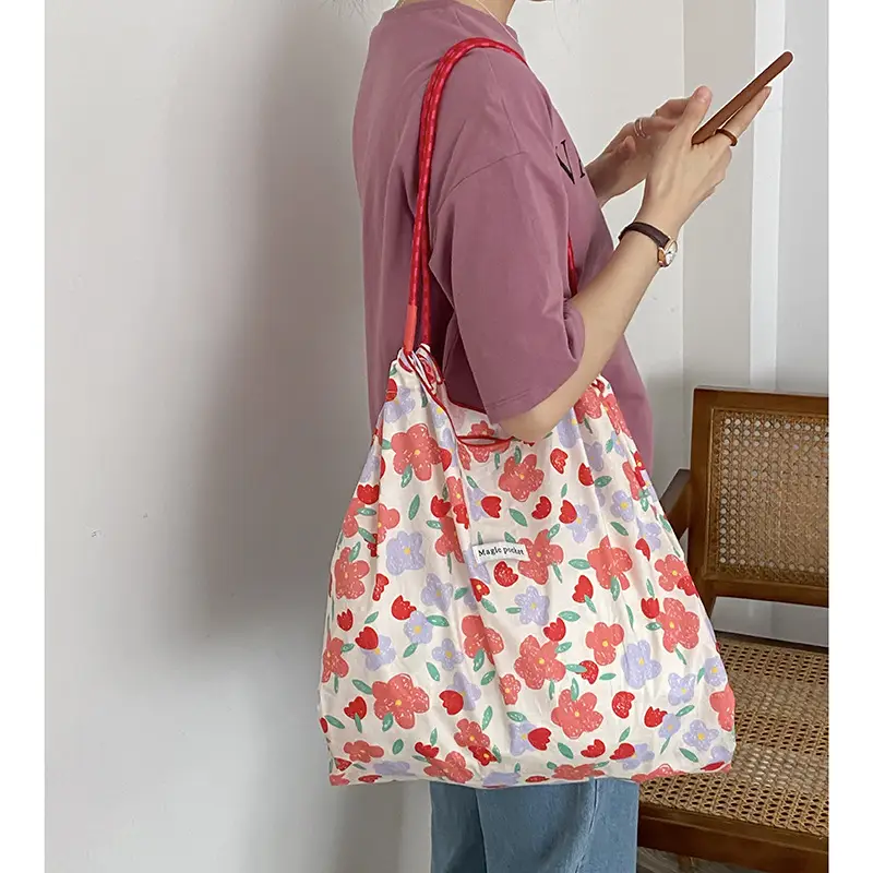 Yeyu Floral Canvas Shoulder Bag Large Capacity Women - Image 2