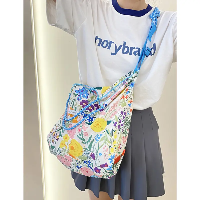 Yeyu Floral Canvas Shoulder Bag Large Capacity Women - Image 8