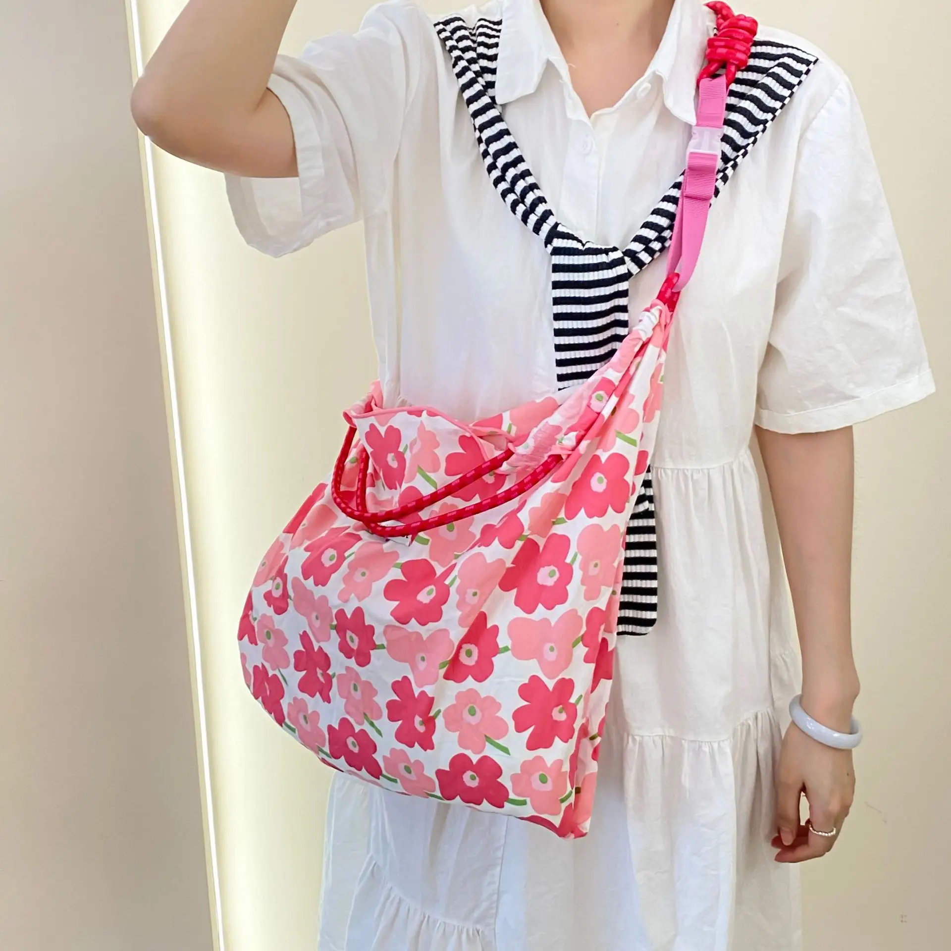 Yeyu Floral Canvas Shoulder Bag Large Capacity Women - Image 9