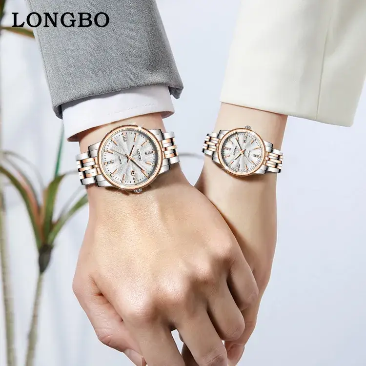 Longbo Gold Quartz Couple Watch with Calendar & Waterproof - Image 18