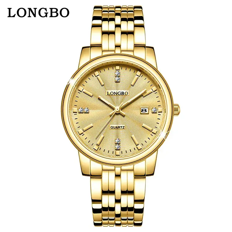 Longbo Gold Quartz Couple Watch with Calendar & Waterproof - Image 19