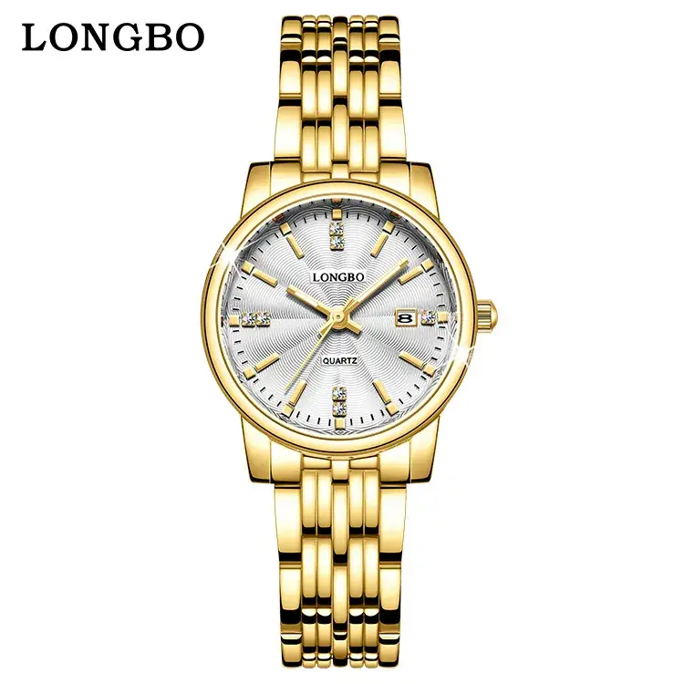 Longbo Gold Quartz Couple Watch with Calendar & Waterproof - Image 10