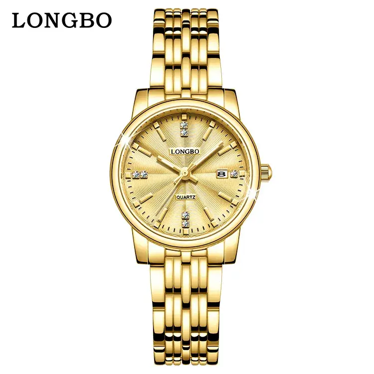Longbo Gold Quartz Couple Watch with Calendar & Waterproof - Image 11