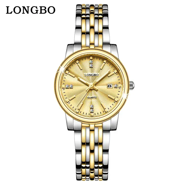 Longbo Gold Quartz Couple Watch with Calendar & Waterproof - Image 15