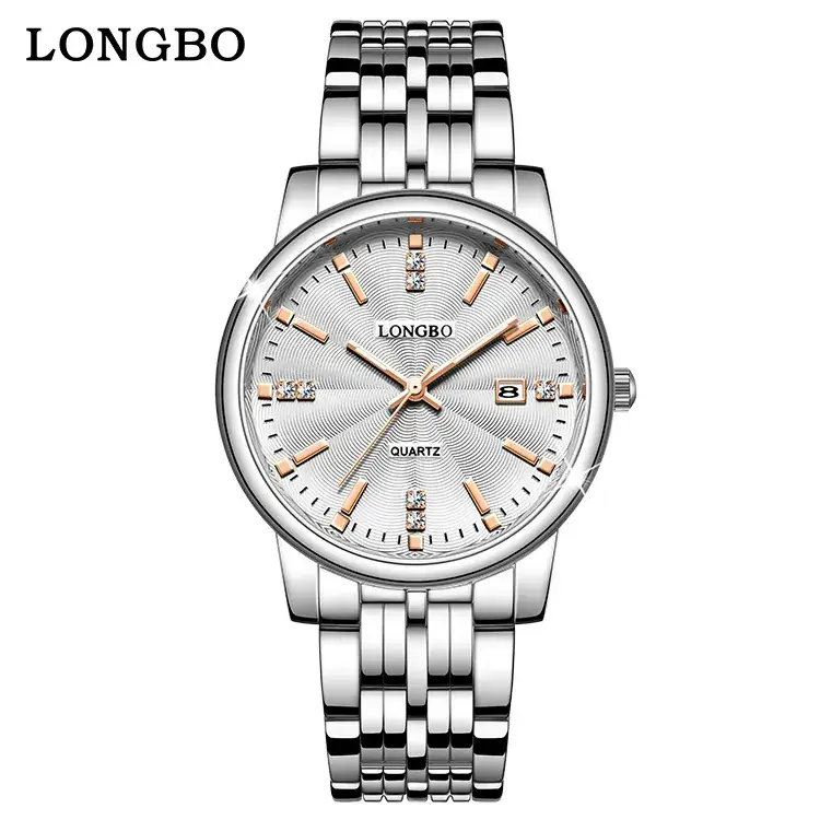Longbo Gold Quartz Couple Watch with Calendar & Waterproof - Image 4