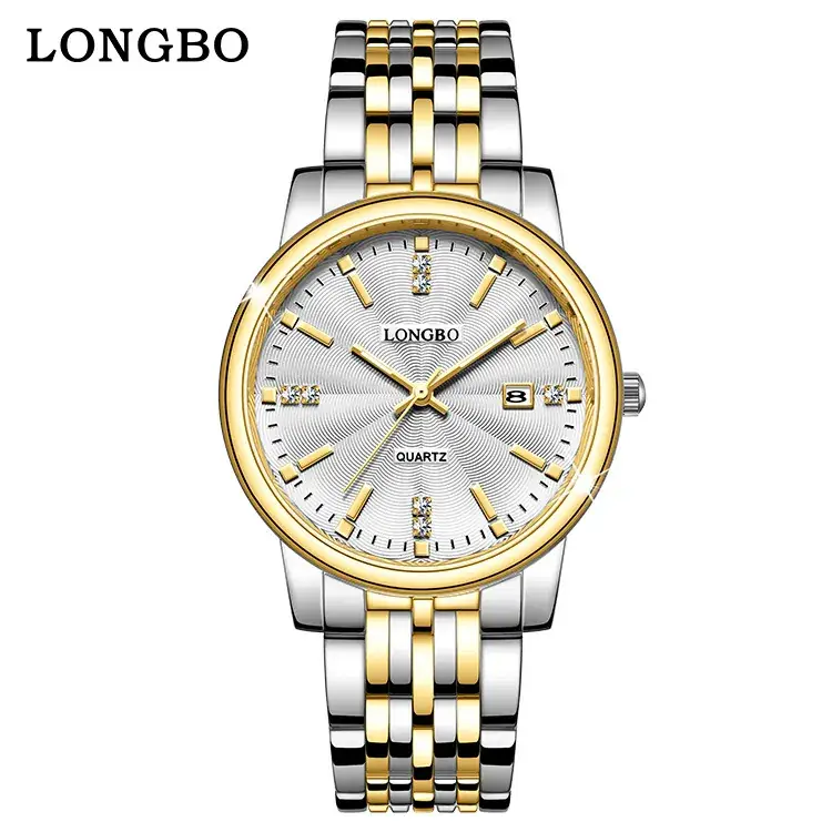 Longbo Gold Quartz Couple Watch with Calendar & Waterproof - Image 6