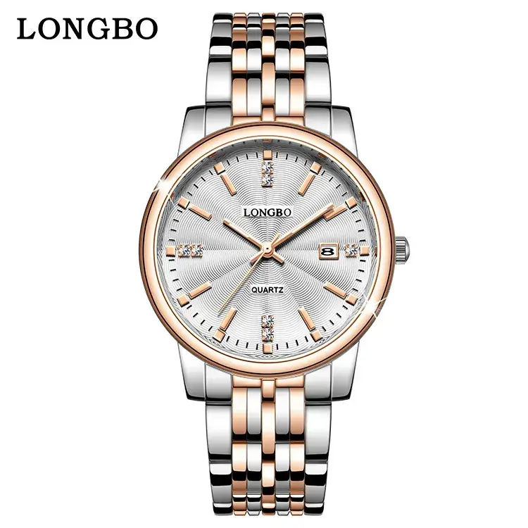 Longbo Gold Quartz Couple Watch with Calendar & Waterproof - Image 8