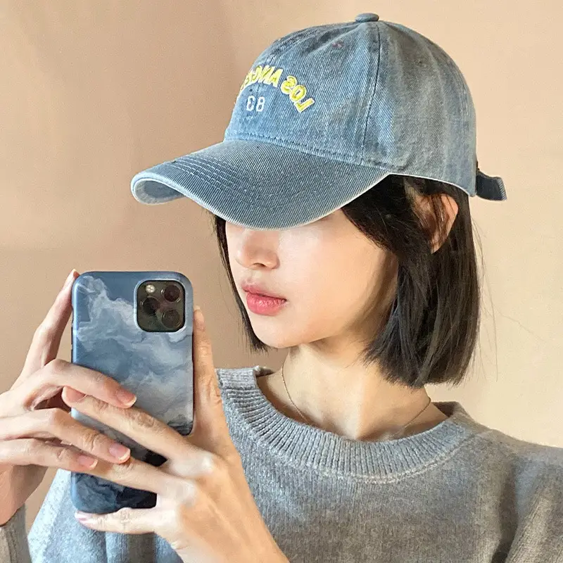 Denim Vintage US Navy Baseball Cap 83 - Image 5