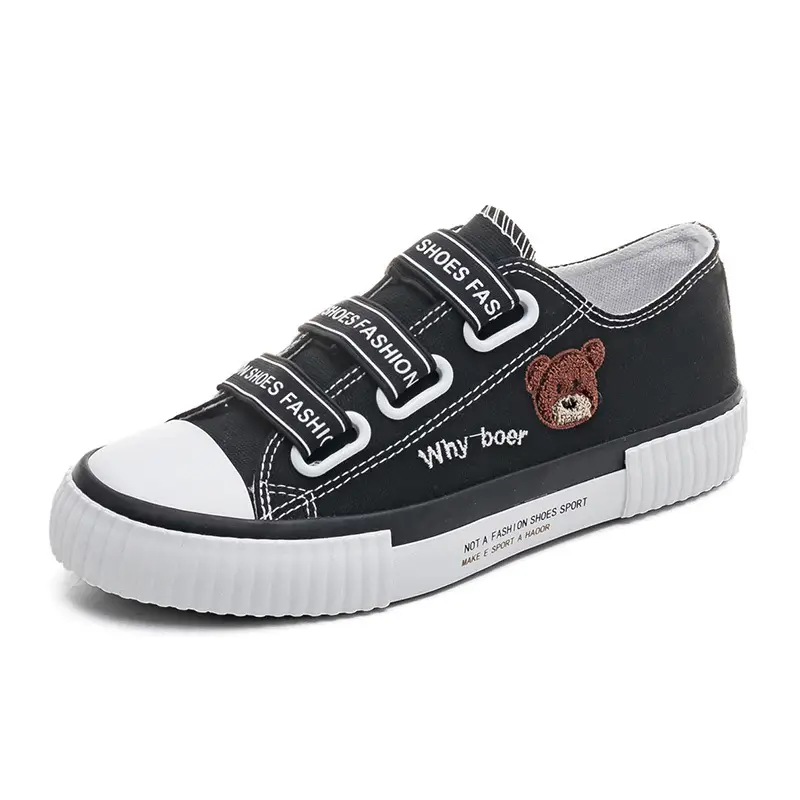 Women's White Canvas Low-Top Sneakers with Elastic Band - Image 8