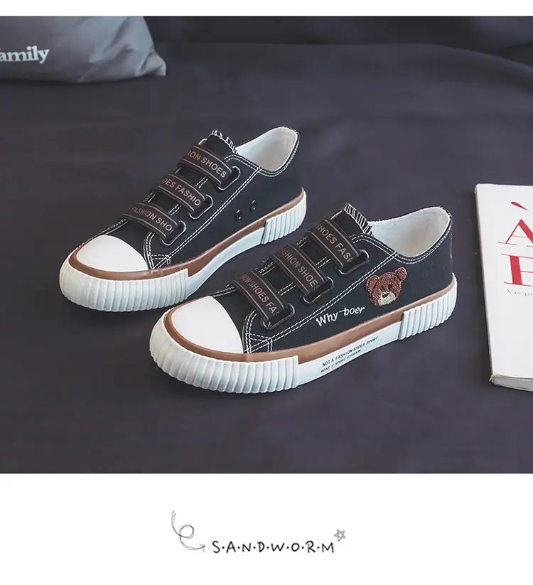 Women's White Canvas Low-Top Sneakers with Elastic Band — feature 13