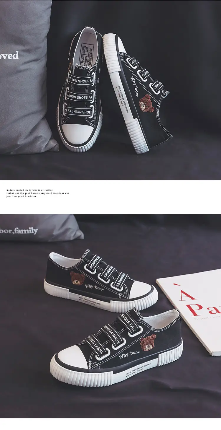 Women's White Canvas Low-Top Sneakers with Elastic Band — feature 9