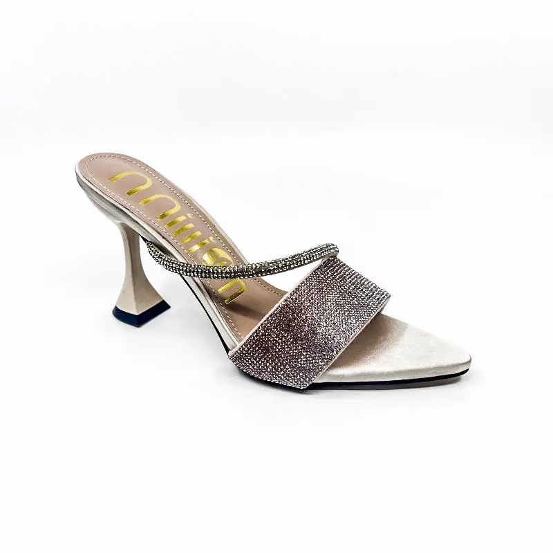 African High-Heeled Sandals for Women, Pointed Toe with Sparkling Rhinestones, Summer Style, Fashionable, Cross-Border, High-End Heels Slipper — feature 22