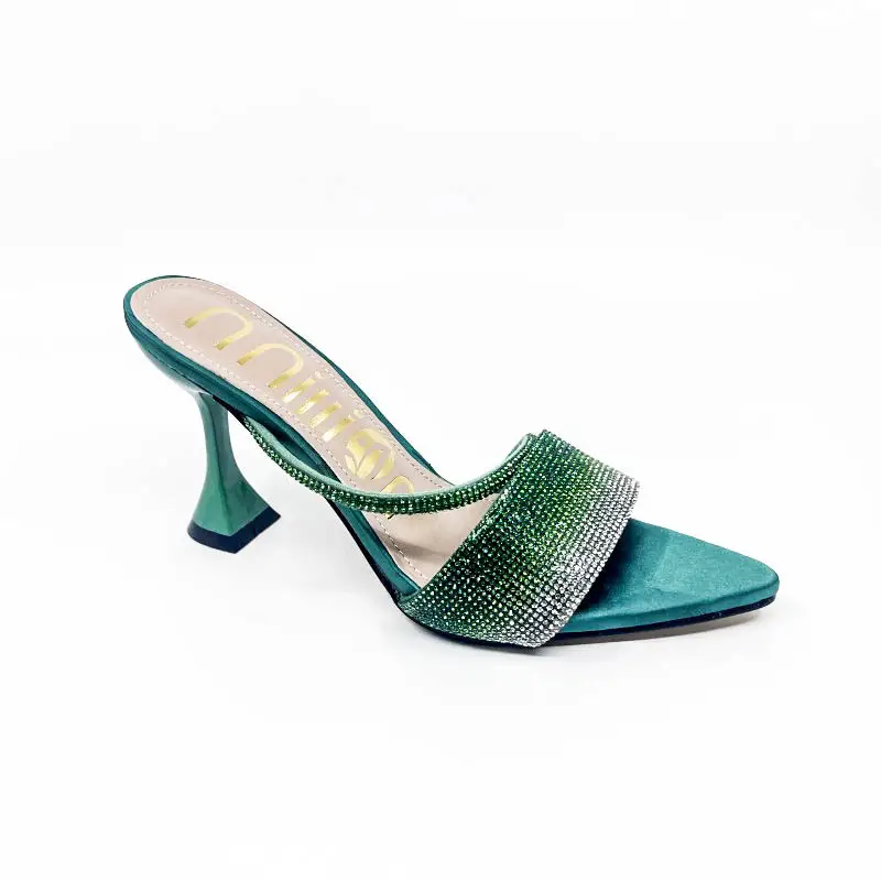 African High-Heeled Sandals for Women, Pointed Toe with Sparkling Rhinestones, Summer Style, Fashionable, Cross-Border, High-End Heels Slipper — feature 25