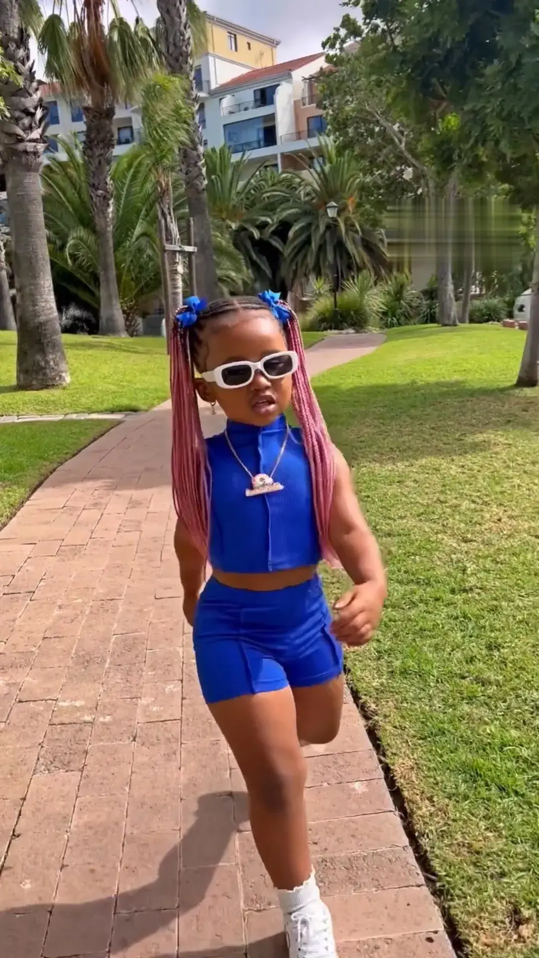 Girls Sleeveless Blue Shorts Set for Girls 2023 - Image 3