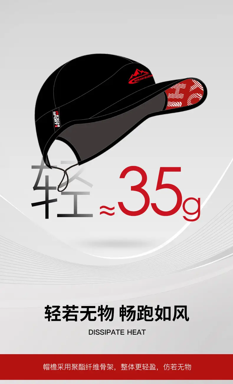 Lightweight Baseball Cap for Men Women Black Red β feature 10