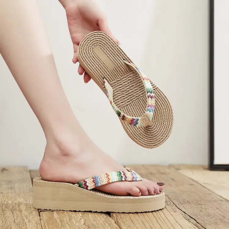 Women Straw Sandals with Colorful Embroidery — feature 6
