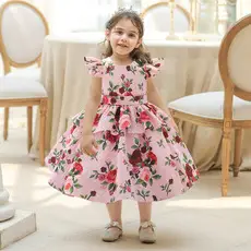 White Puffy Skirt Princess Dress for Kids Wedding Host — feature 3