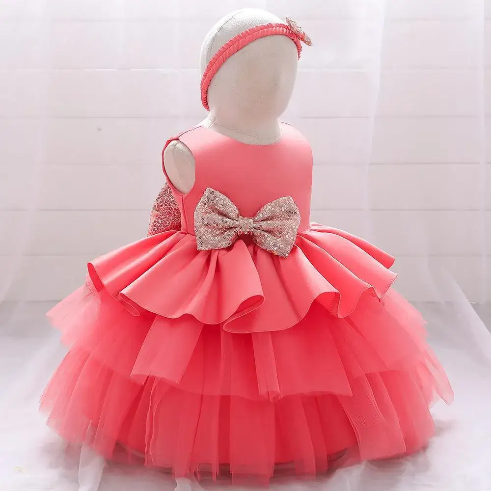 White Puffy Skirt Princess Dress for Kids Wedding Host