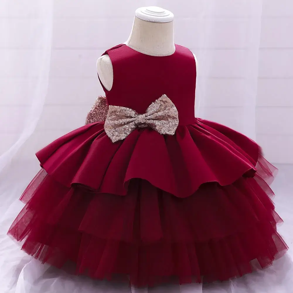 White Puffy Skirt Princess Dress for Kids Wedding Host