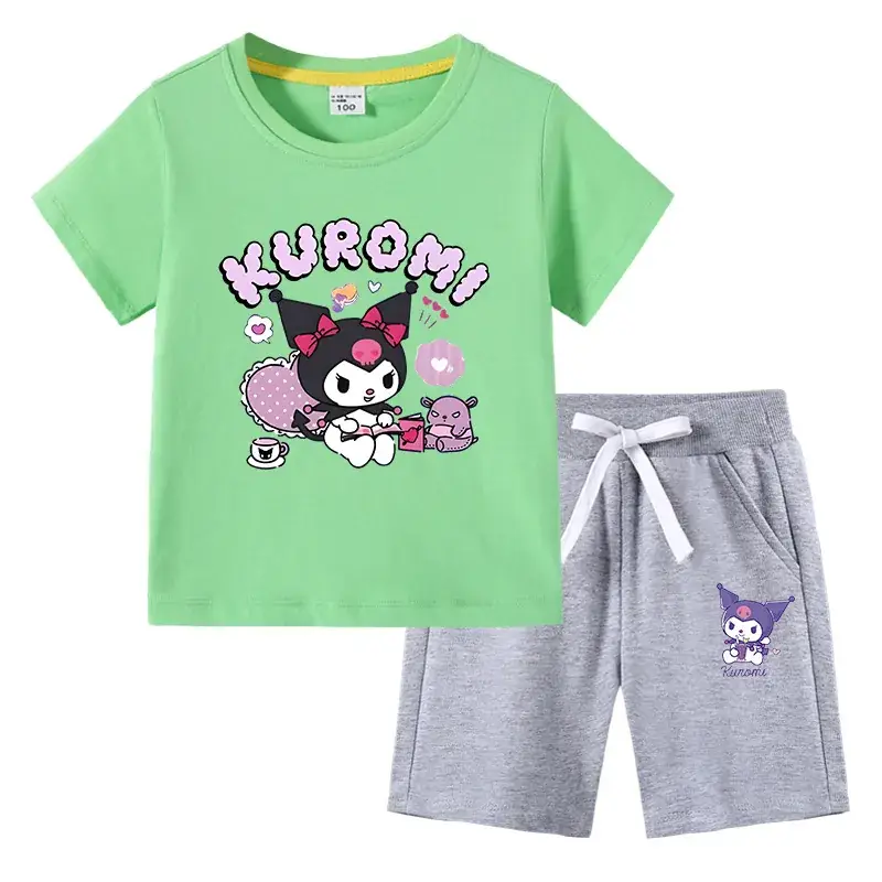 2023 Kurumi Kids Cotton 2-Piece Suit Navy Gray - Image 18