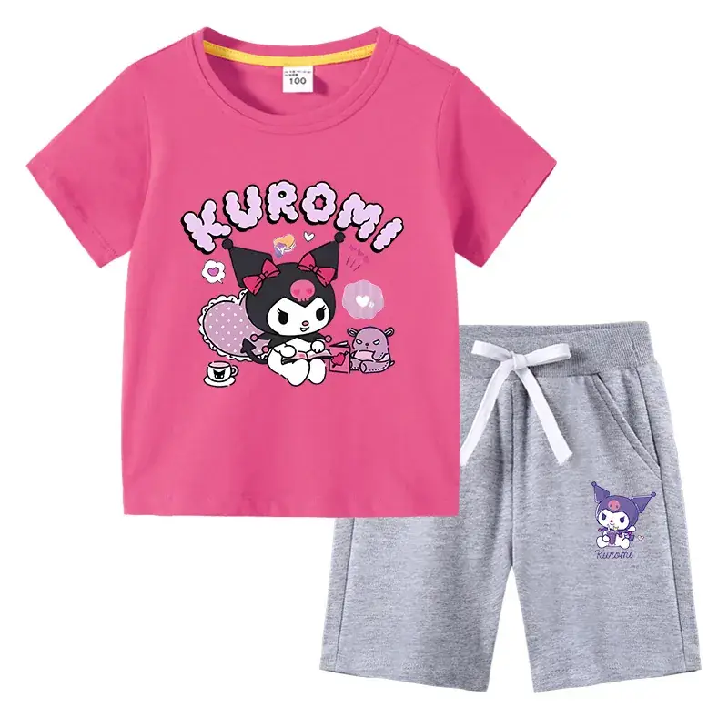 2023 Kurumi Kids Cotton 2-Piece Suit Navy Gray - Image 23
