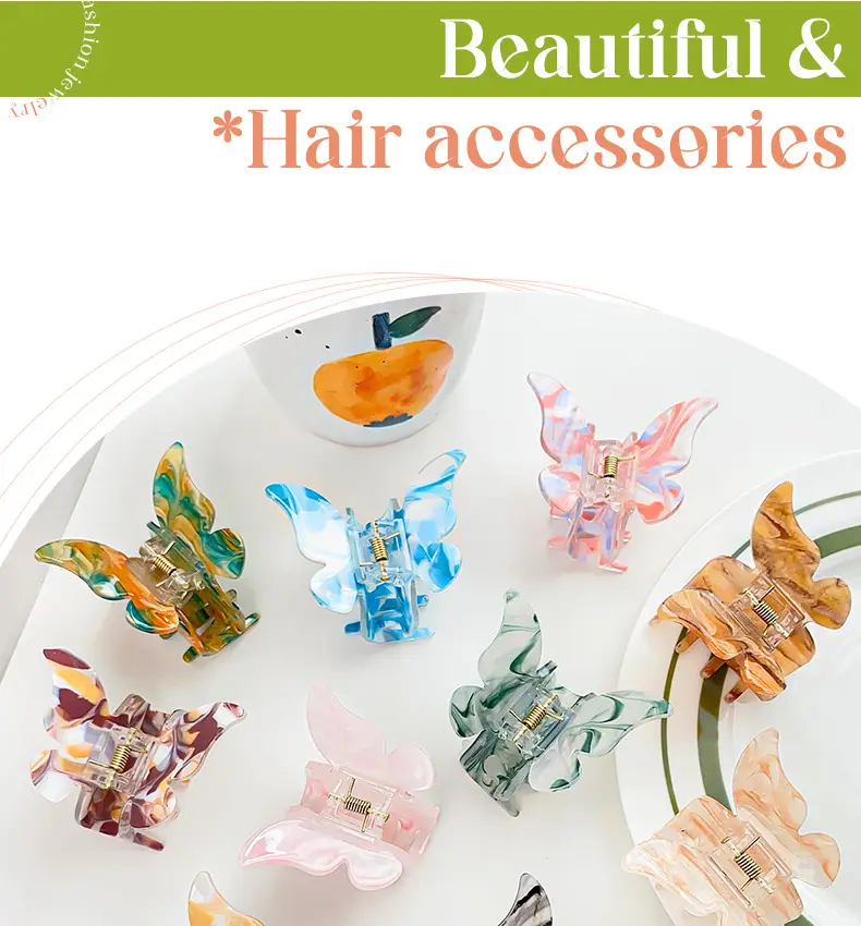 Pink Butterfly Hair Clip for Girls — feature 1